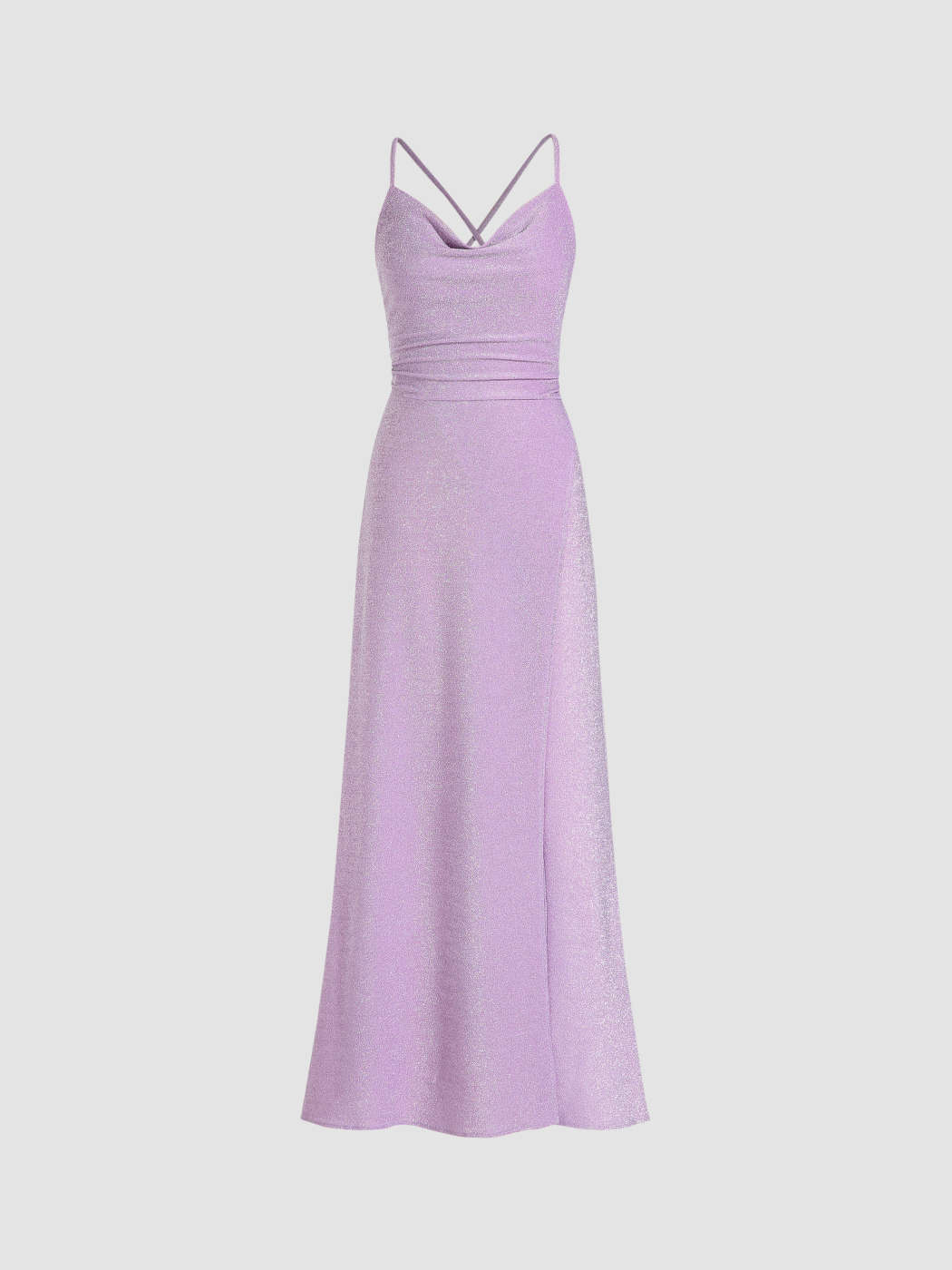 Lilac Love Cowl Neck Formal Gown