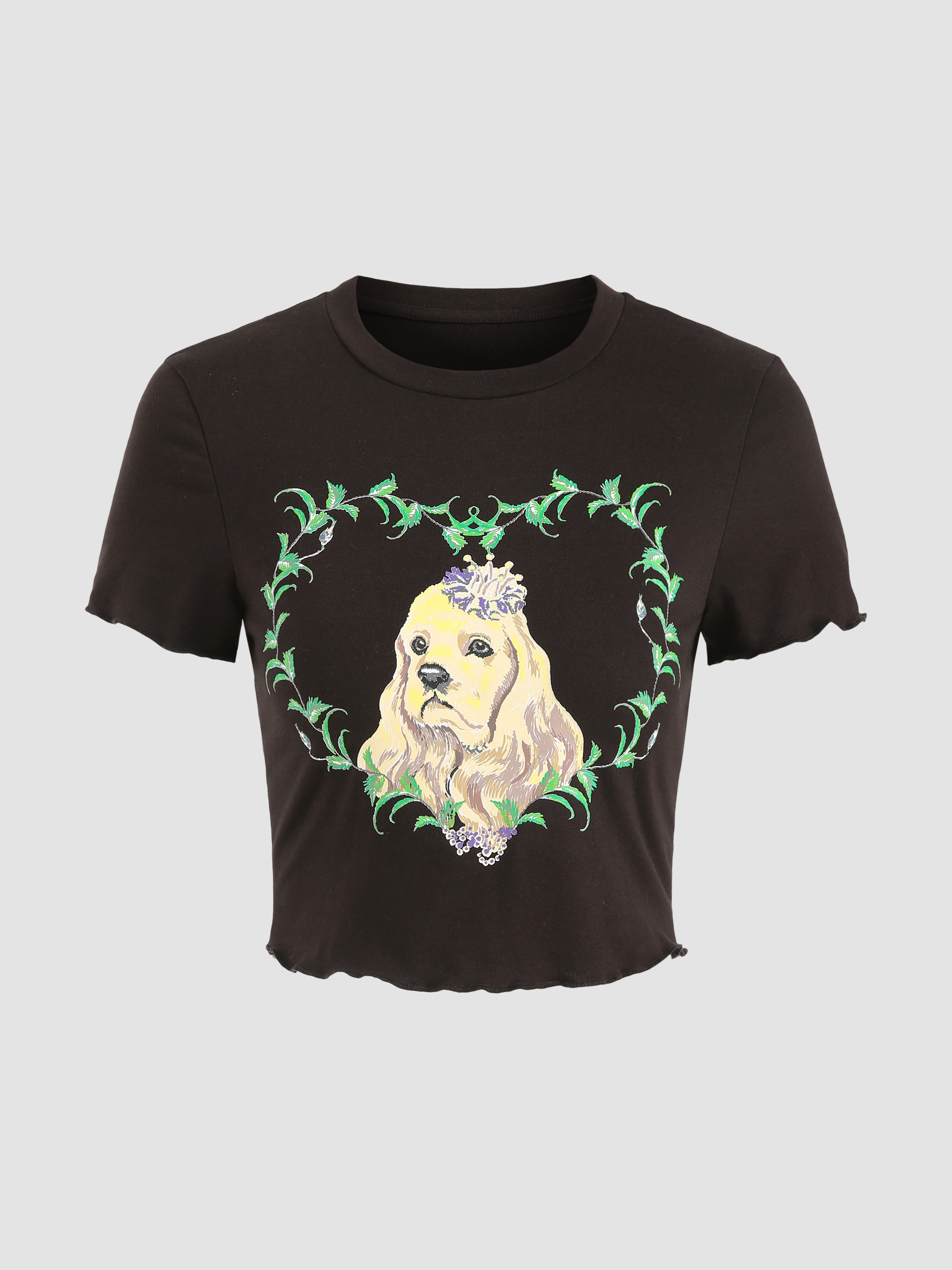Dog Pattern Graphic Tee