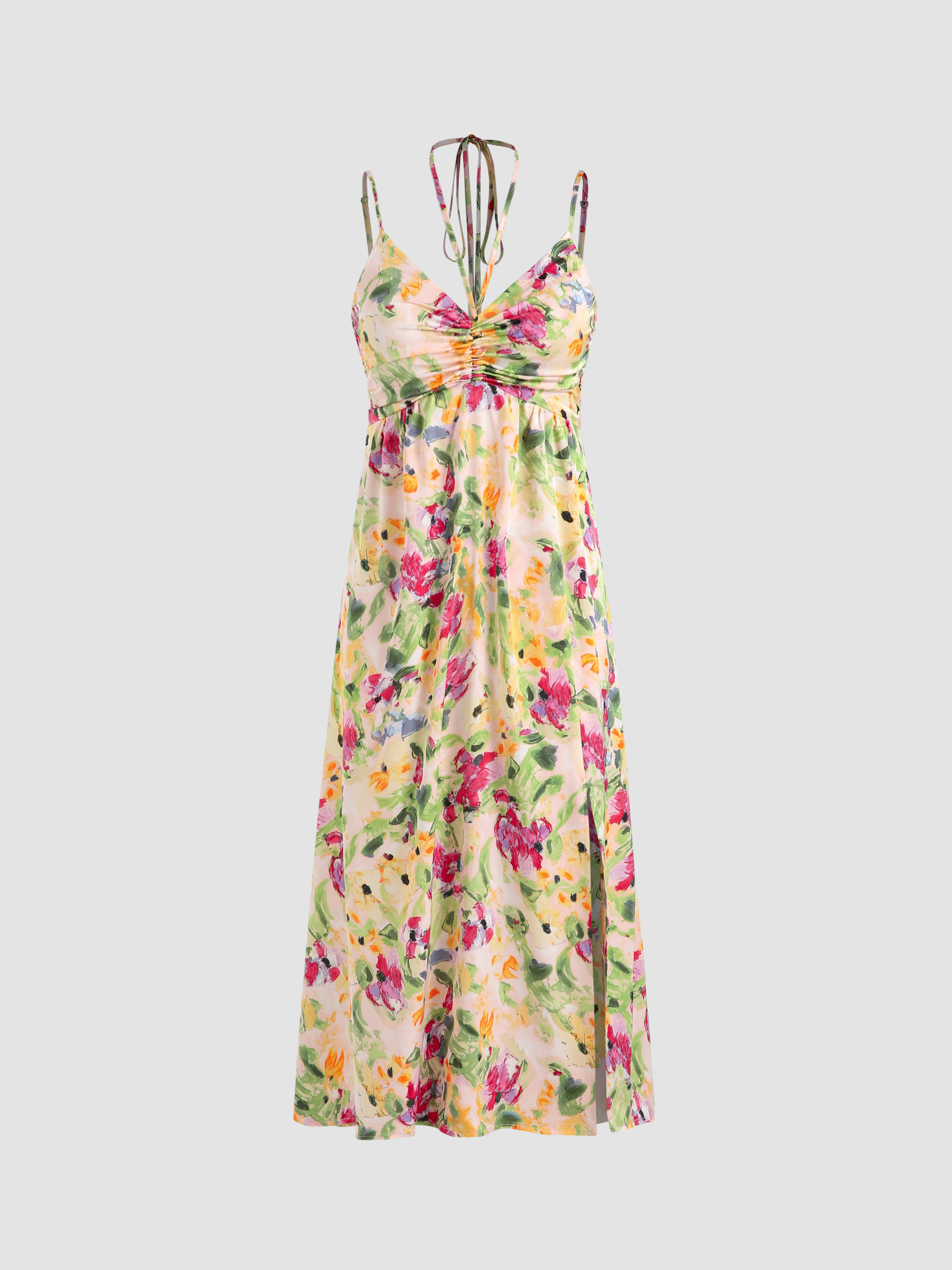 Floral Print Midi Dress Cider