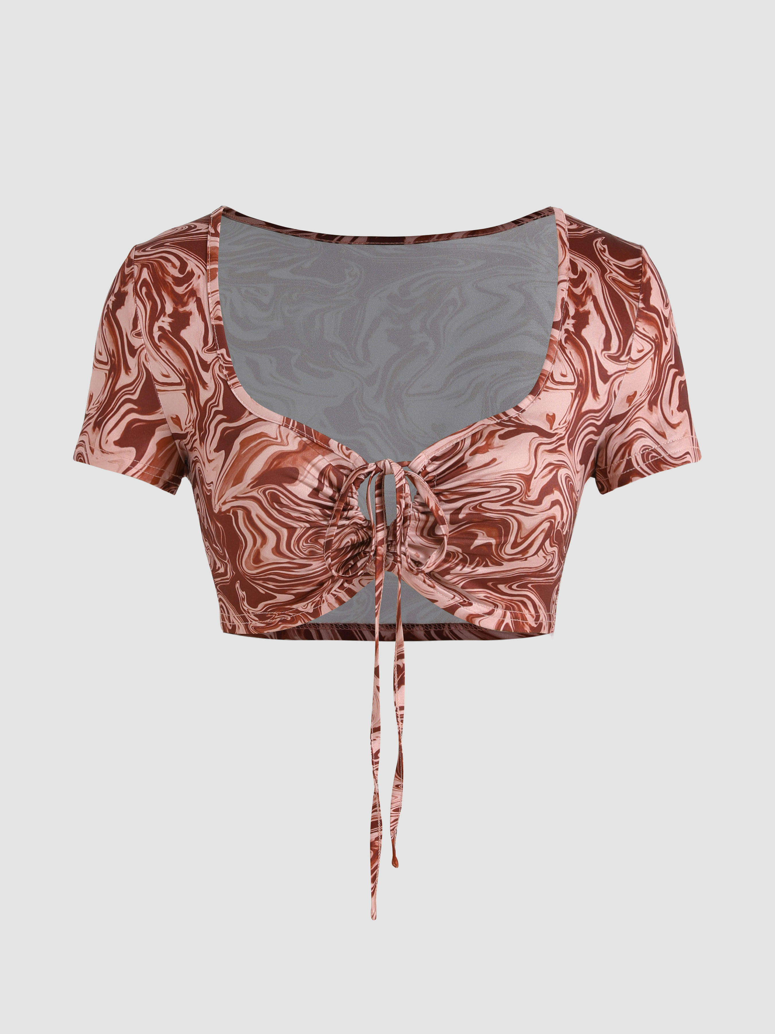 Swirl ORing Crop Tee Top Cider