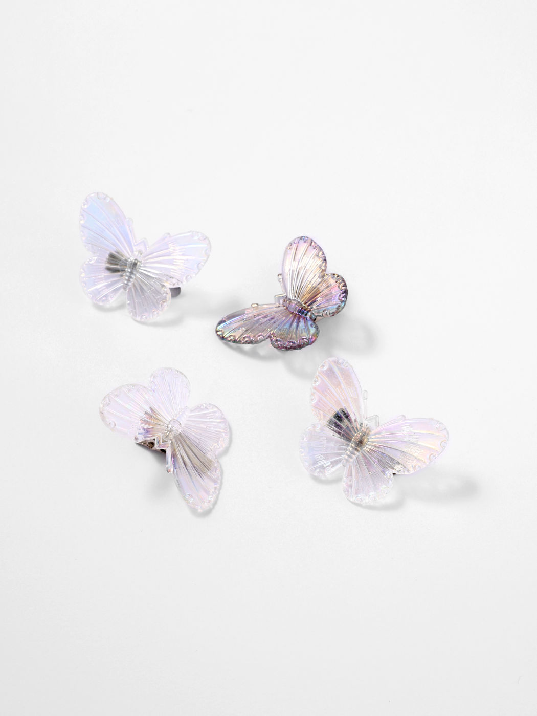 Acrylic Alloy 4pcs Butterfly Design Hair Claw For Vacation