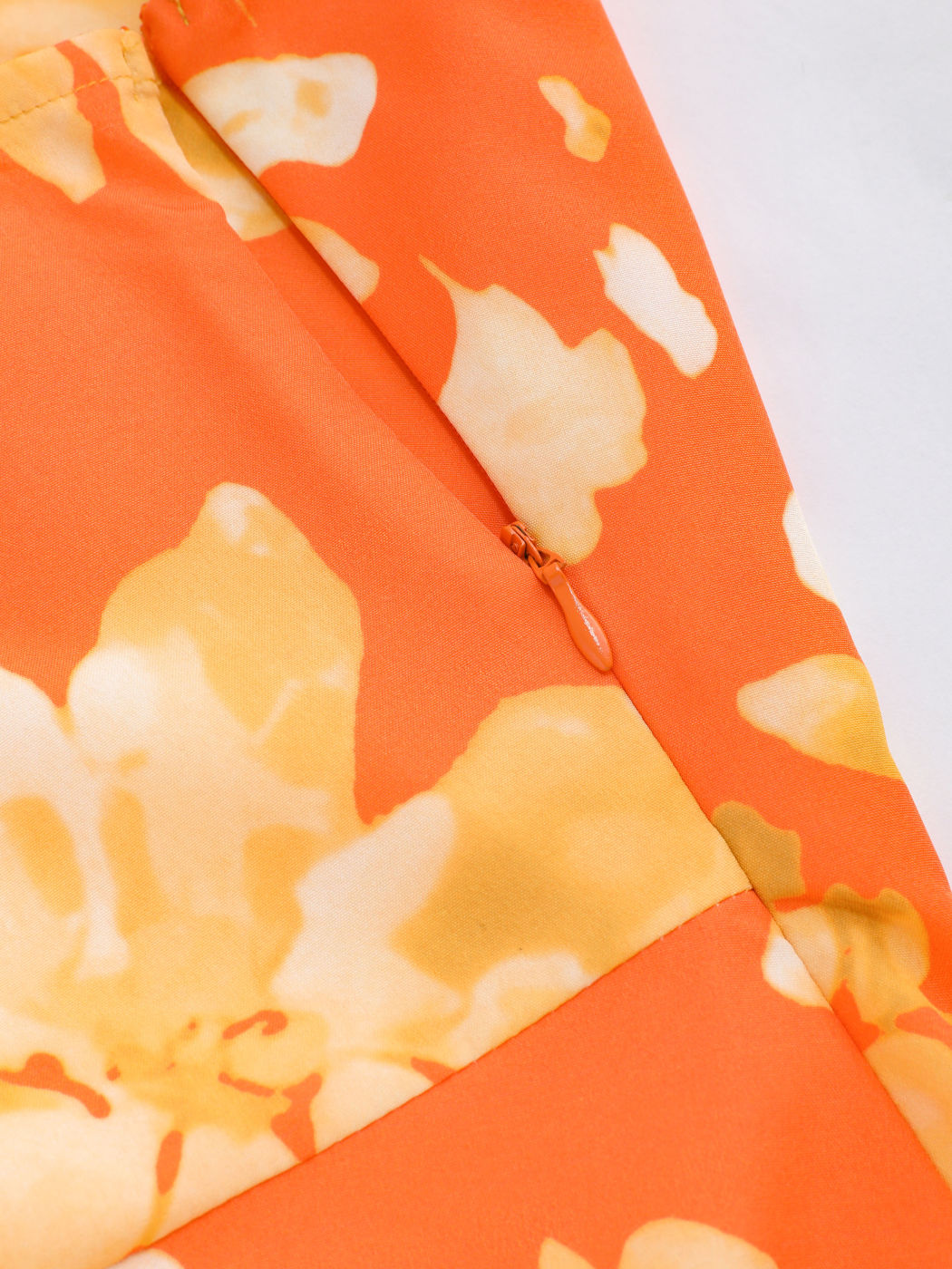 Floral Cowl Neck Halter Mini Dress