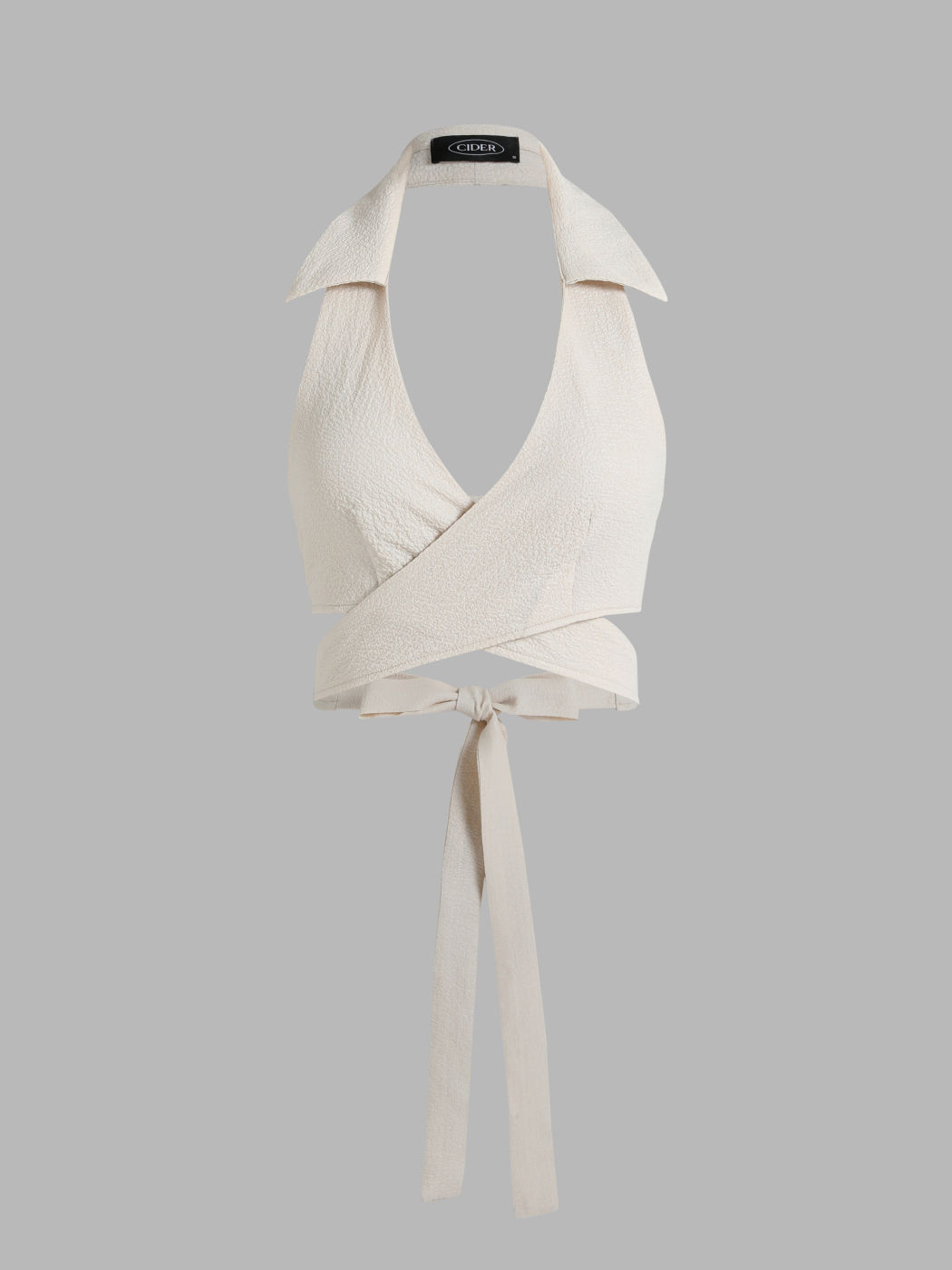 Festes Criss Cross Neckholder-Crop-Top