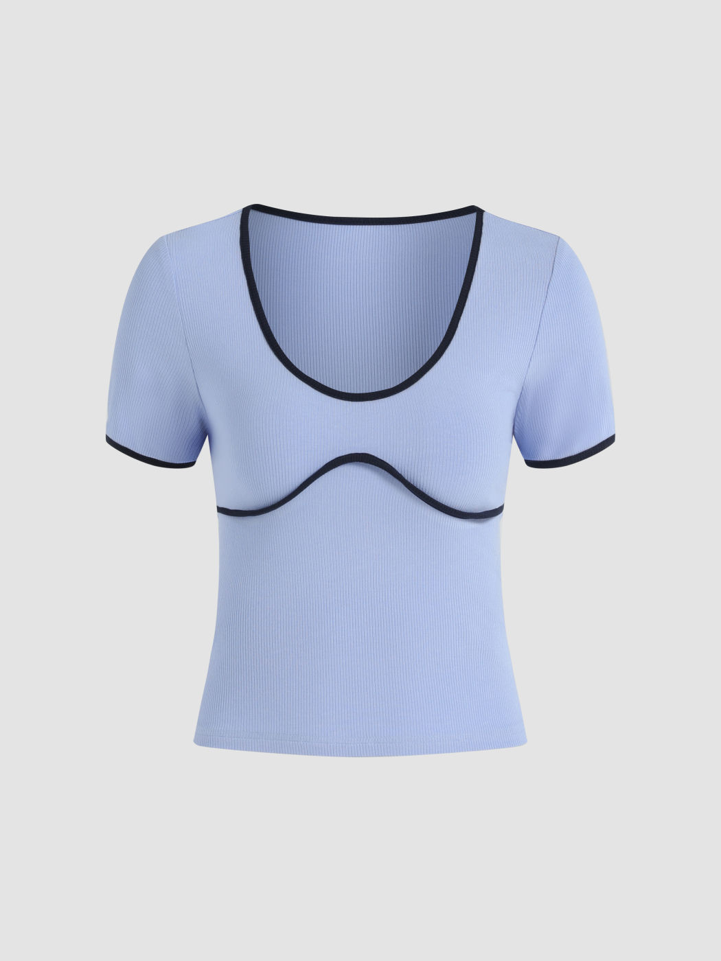 Contrasting Trim Tee