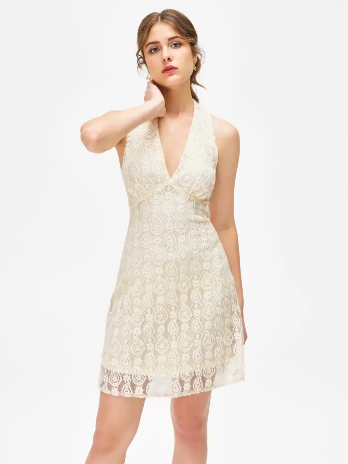 ax paris black lace dress Black Lace Open Back Dress – AX Paris