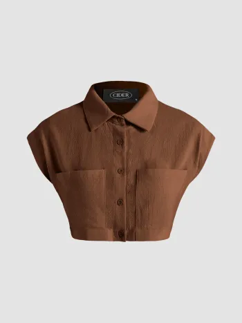 Solid Pocket Crop Top