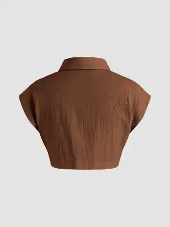 Solid Pocket Crop Top