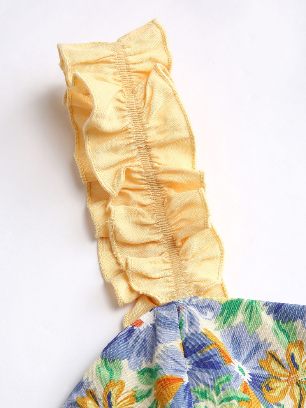 Korsett-Trägershirt mit floralen Rüschen