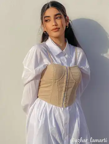  Solids Corduroy Crop Korsett Oberteil