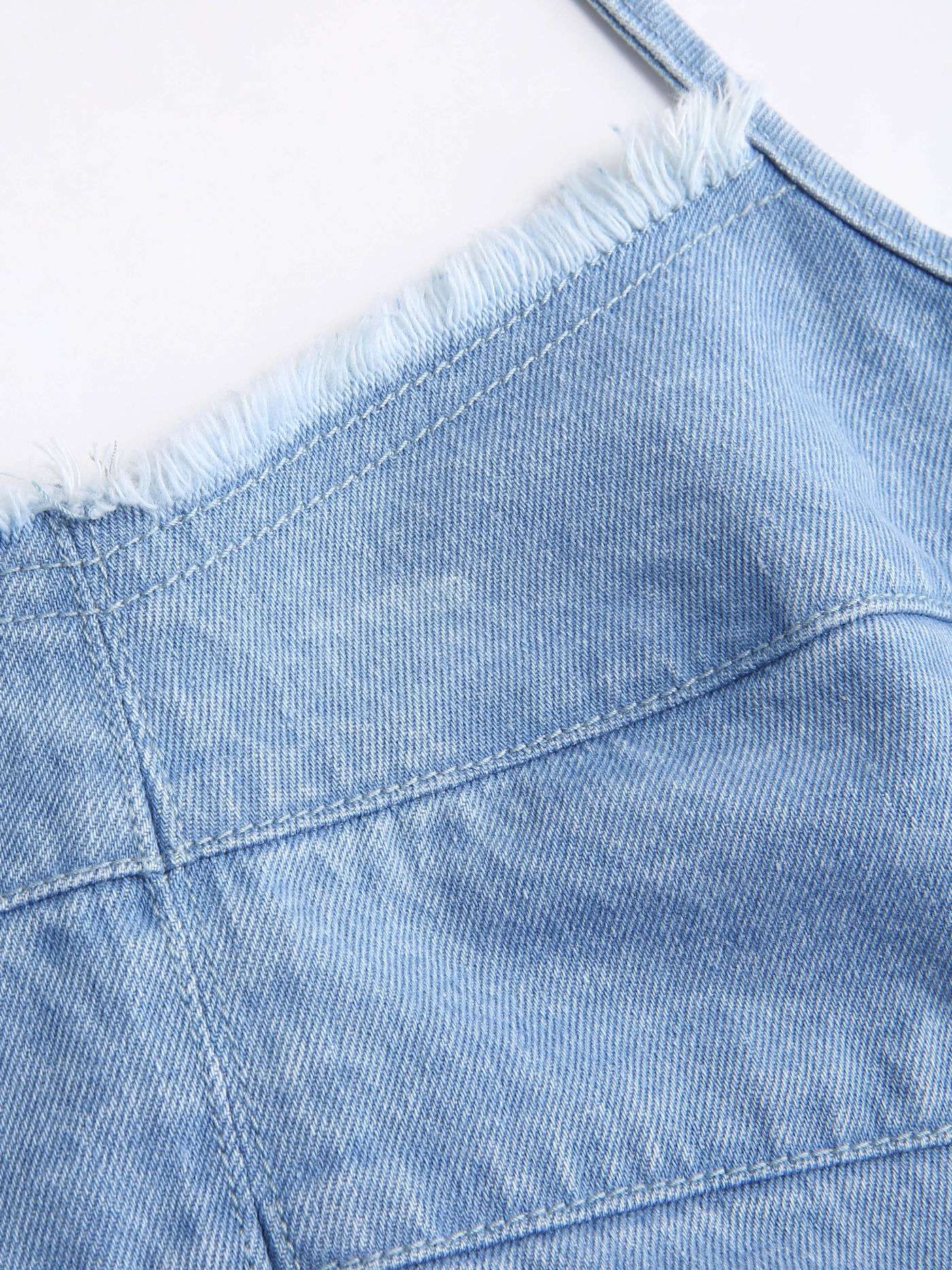 Denim Crop Halter Top