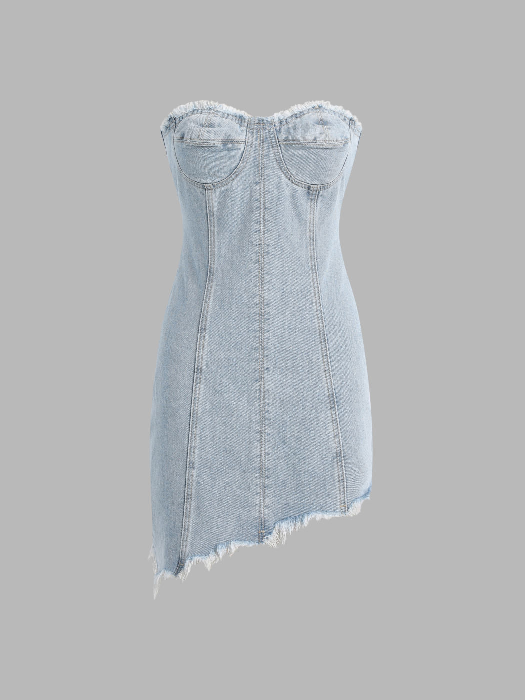 Denim-Korsett-Minikleid