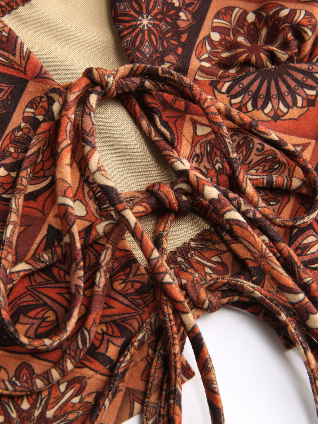 Boho Paisley Schnür-Tanktop