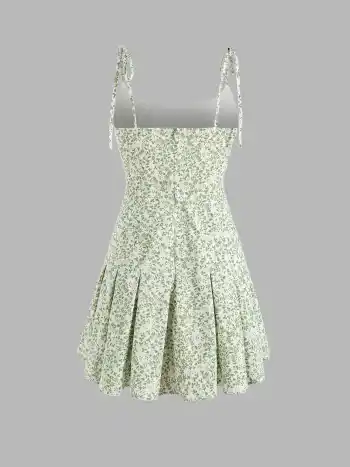 Gesmoktes Cami-Kleid mit Blumenmuster