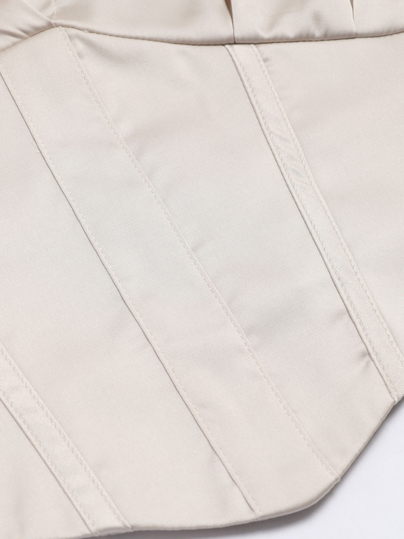  Satin Glockenärmel Korsett Crop Top