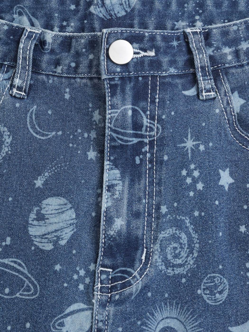 Jeans mit Galaxy-Print