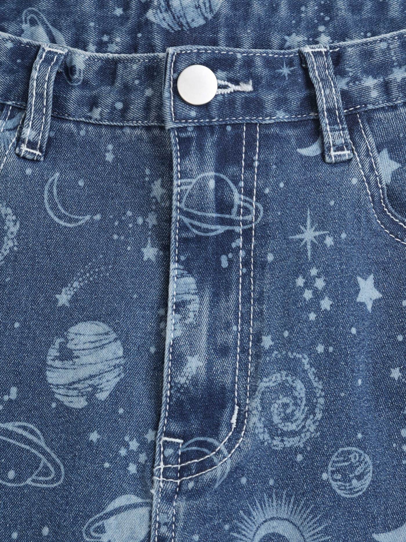 Jeans con stampa galassia