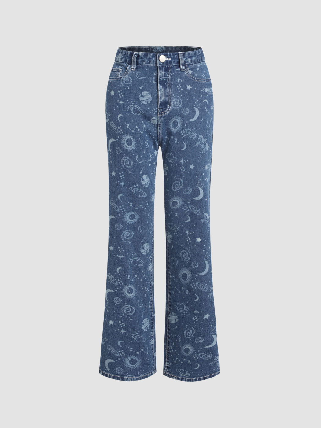 Jeans mit Galaxy-Print