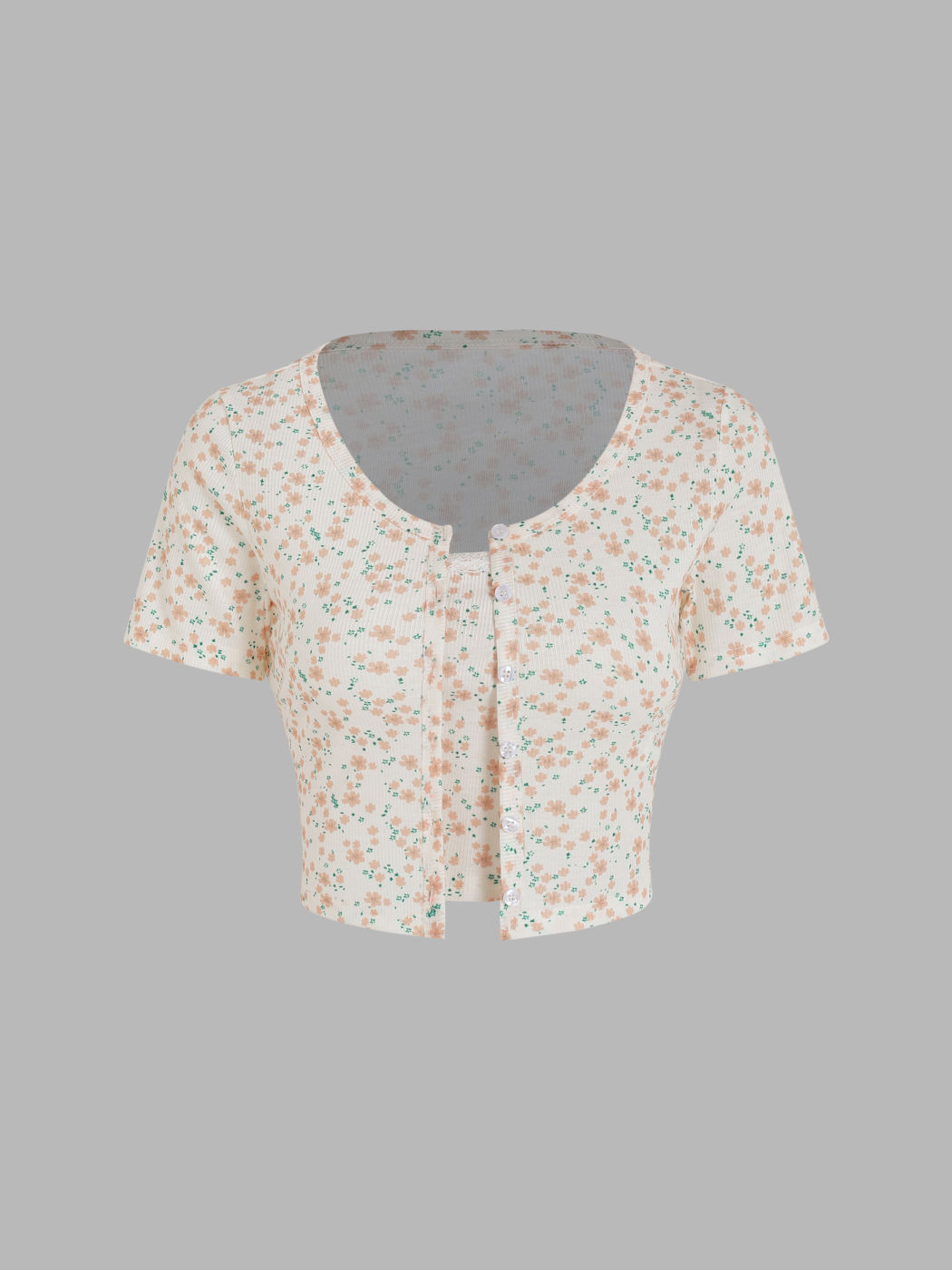 Camisa abotonada con estampado floral