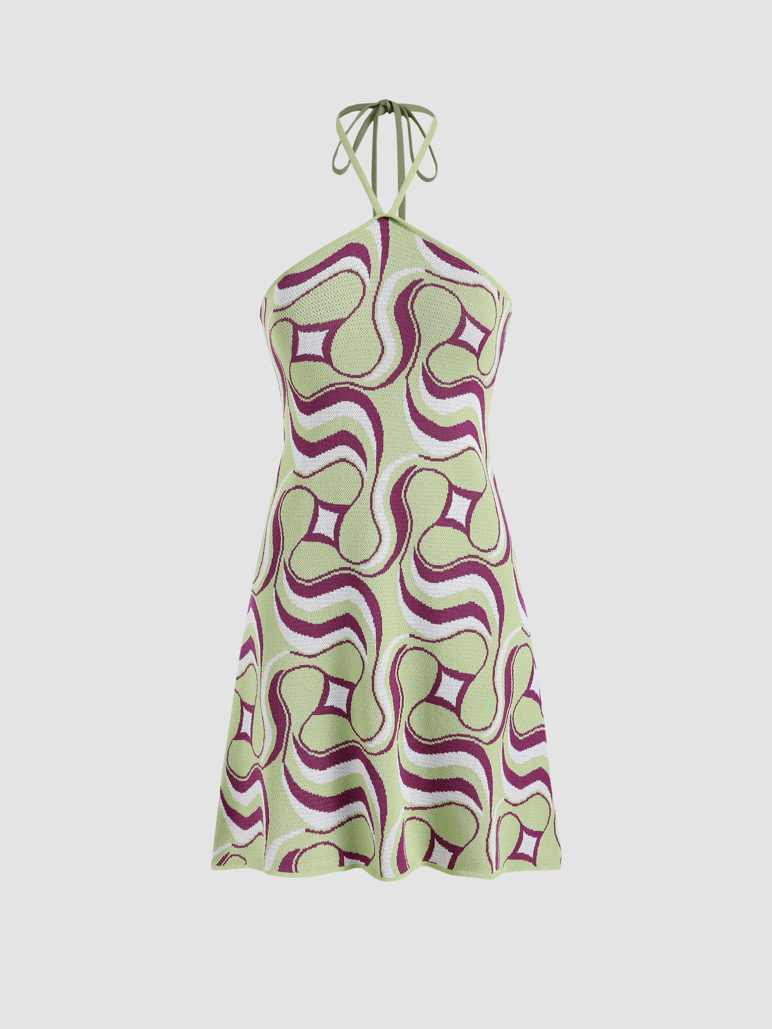 Knit Geometric Mini Dress Cider