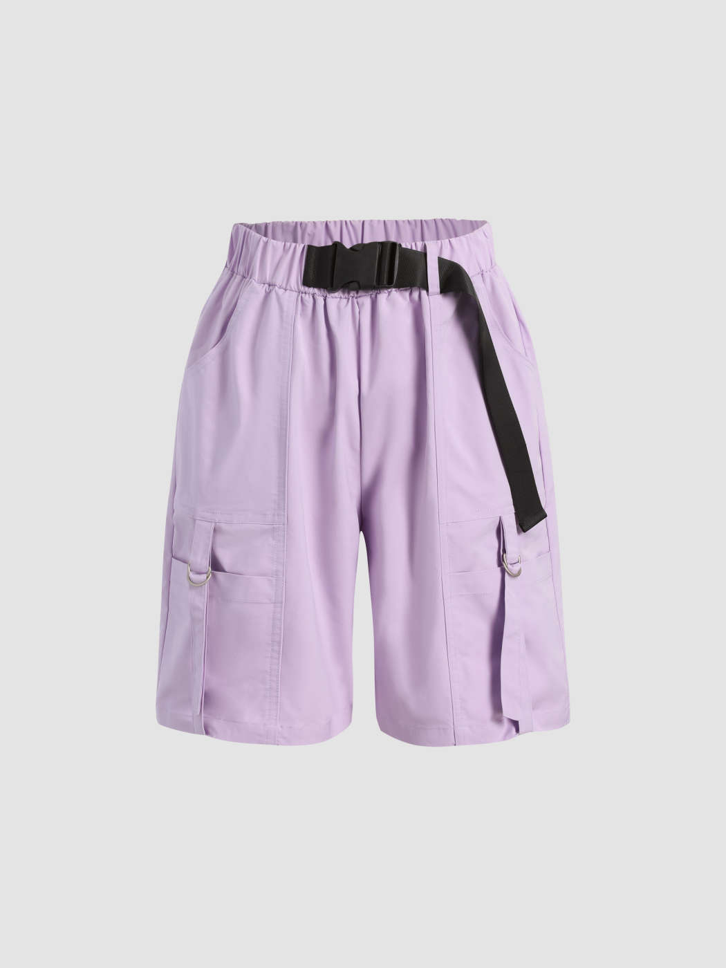 purple cargo shorts