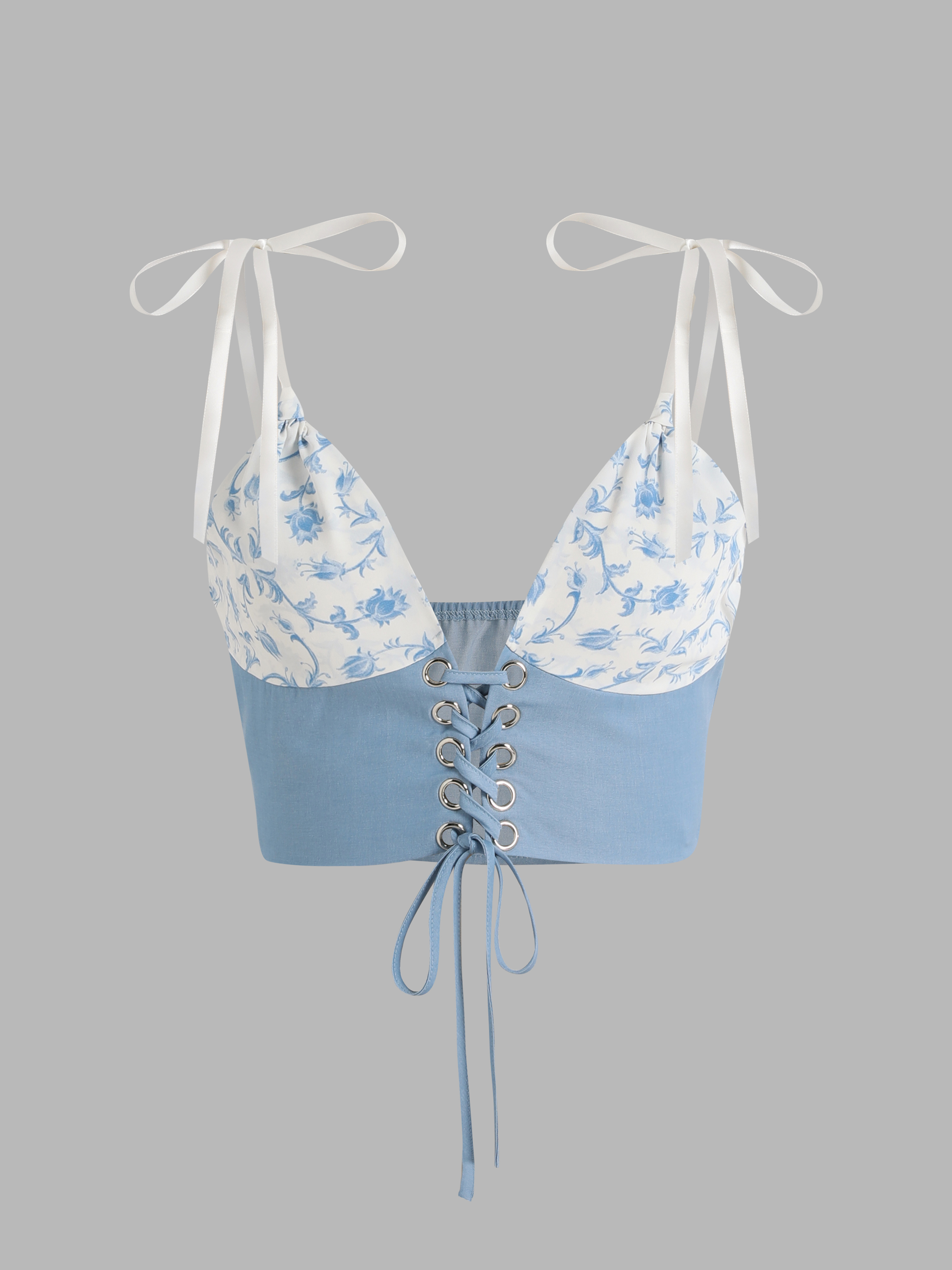Floral Print Corset Top Cider