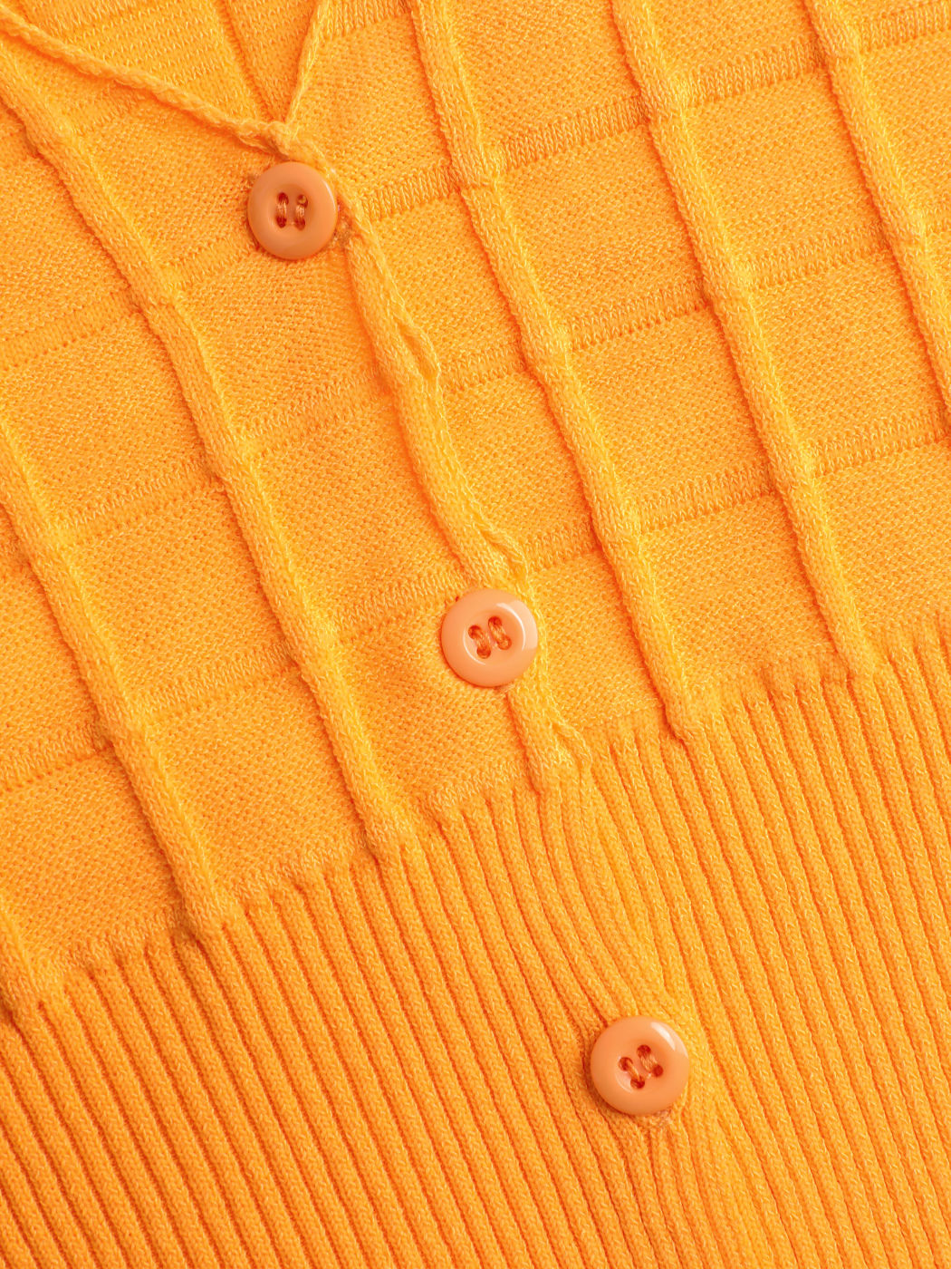 Solid Knit Button Up Top