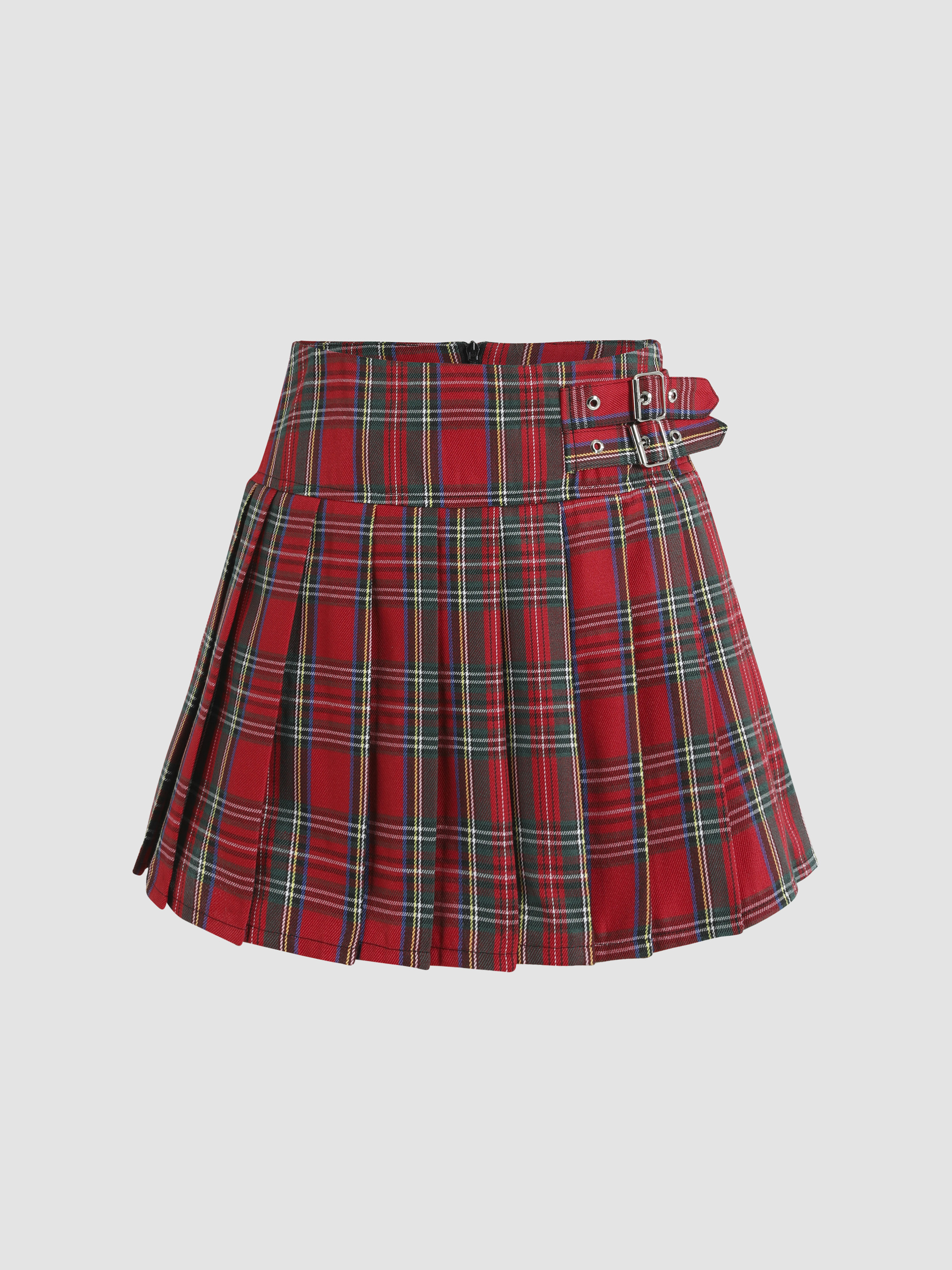 Short pleated tartan clearance skirt