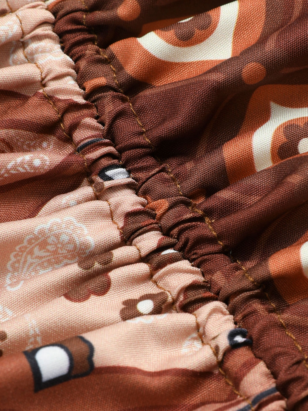Boho Glockenärmel gerafftes Crop Top