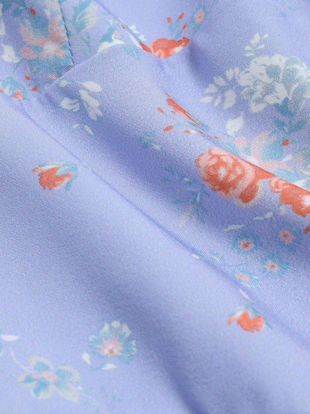 Rose Pattern Ruffle Blouse 