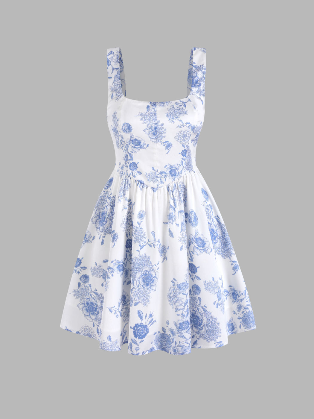Cami-Minikleid aus Toile de Jouy