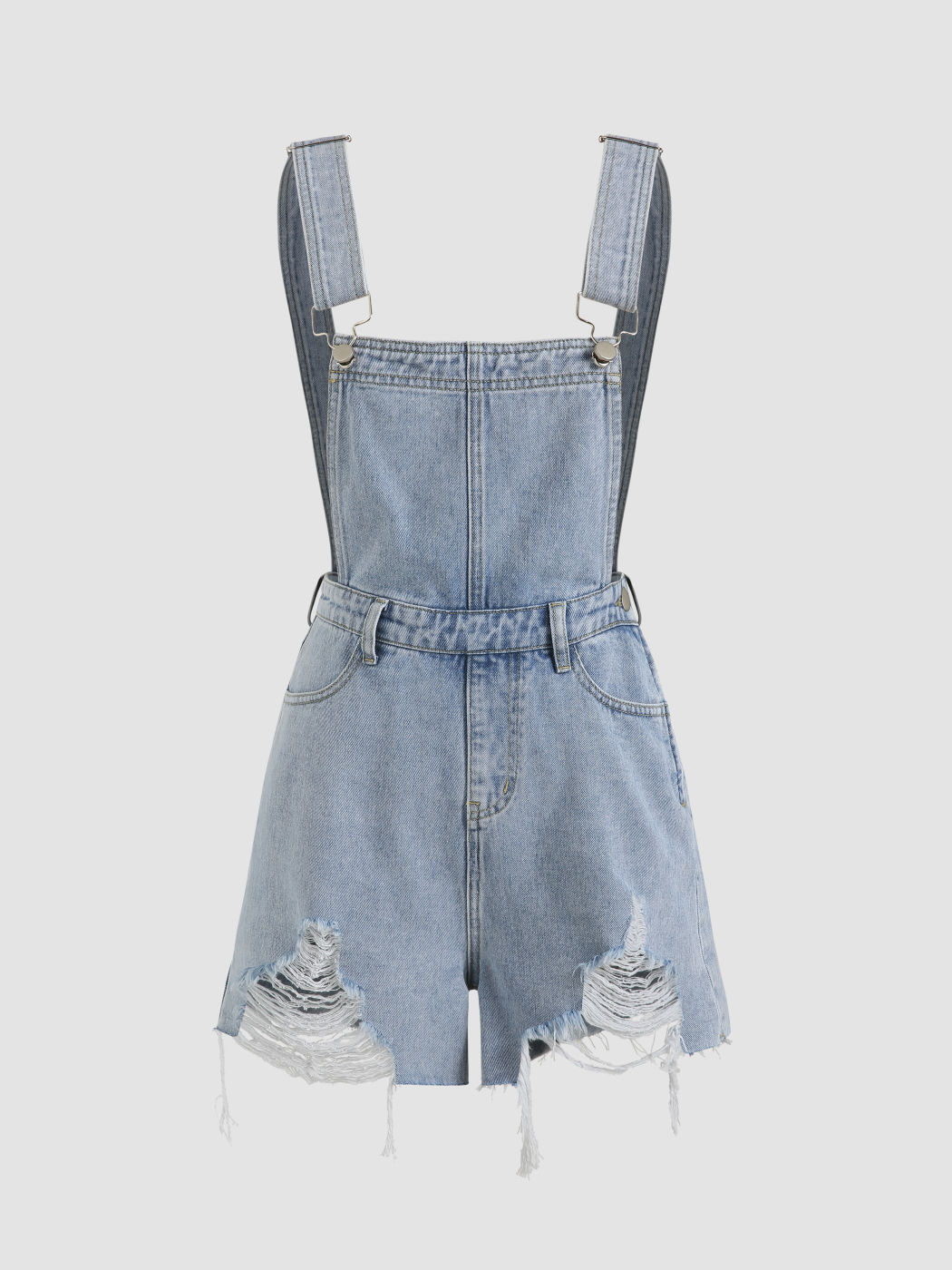 Zerrissener Jeans-Playsuit