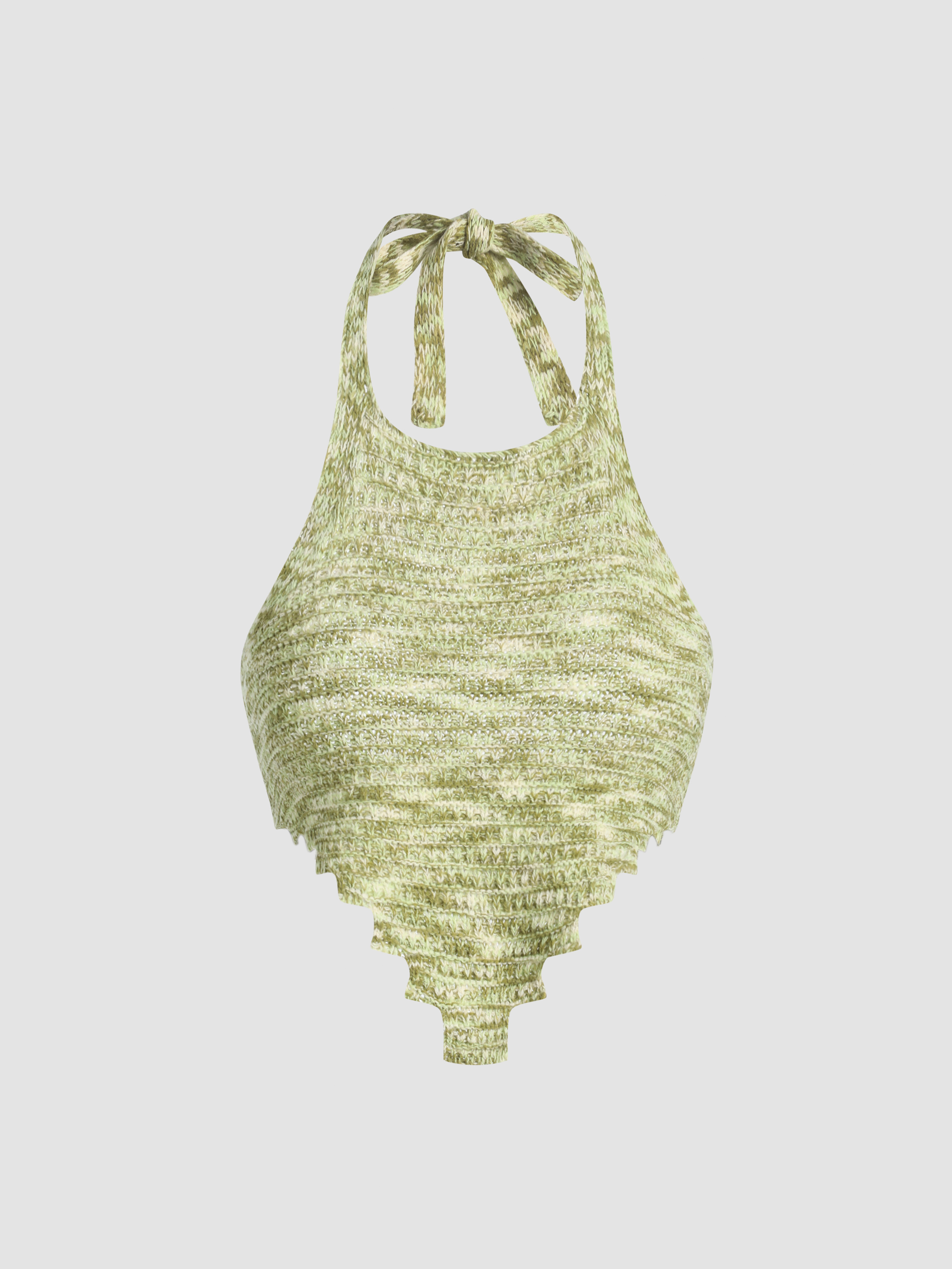 Gradient Knit Halter Top Cider