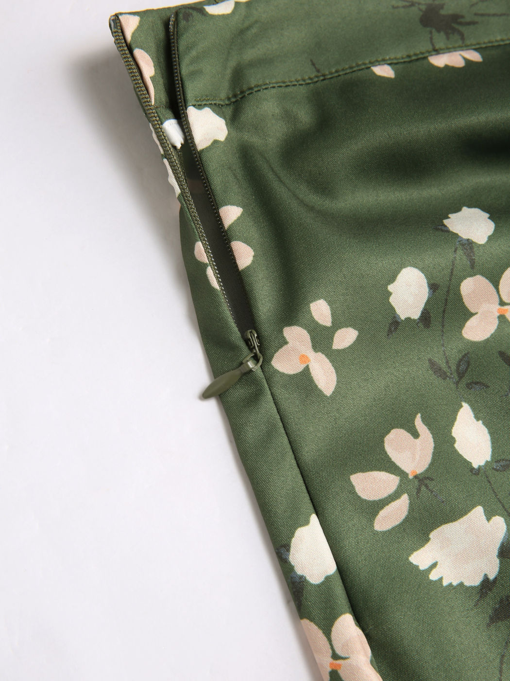 Floral Drawstring Midi Skirt