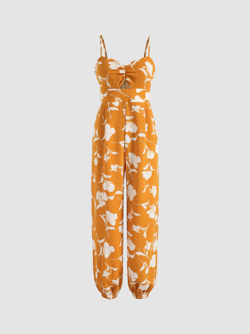 Floral Hollow Out Jumpsuits For Daily Casual Date