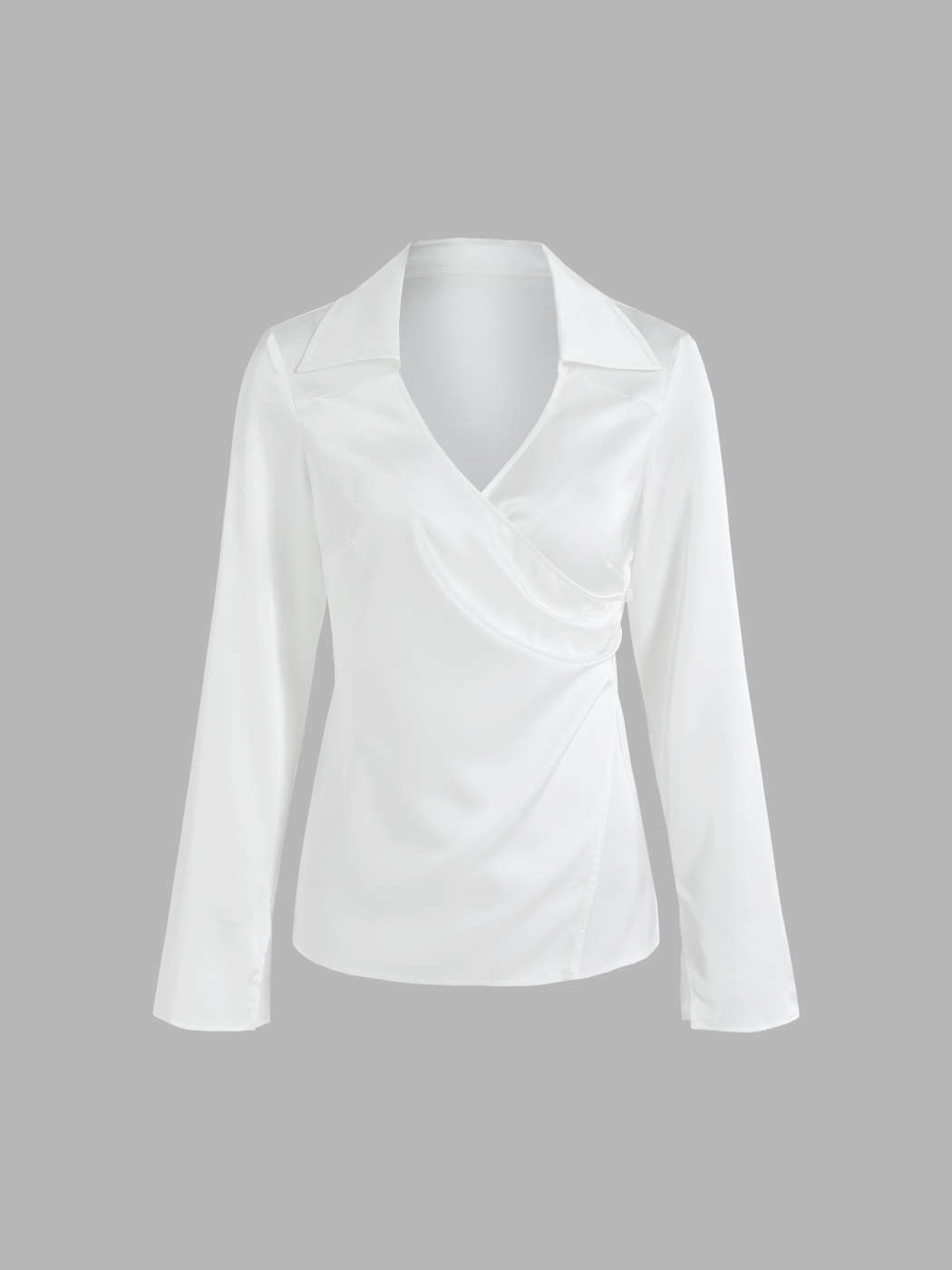 black and white wrap shirt