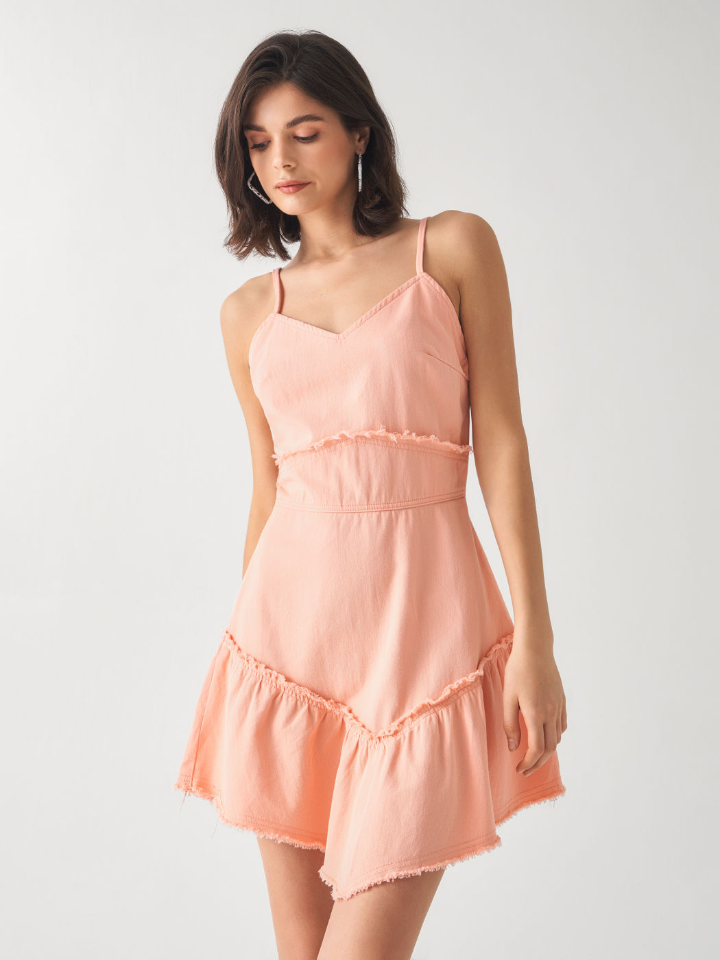 Denim Ripped Cami Dress