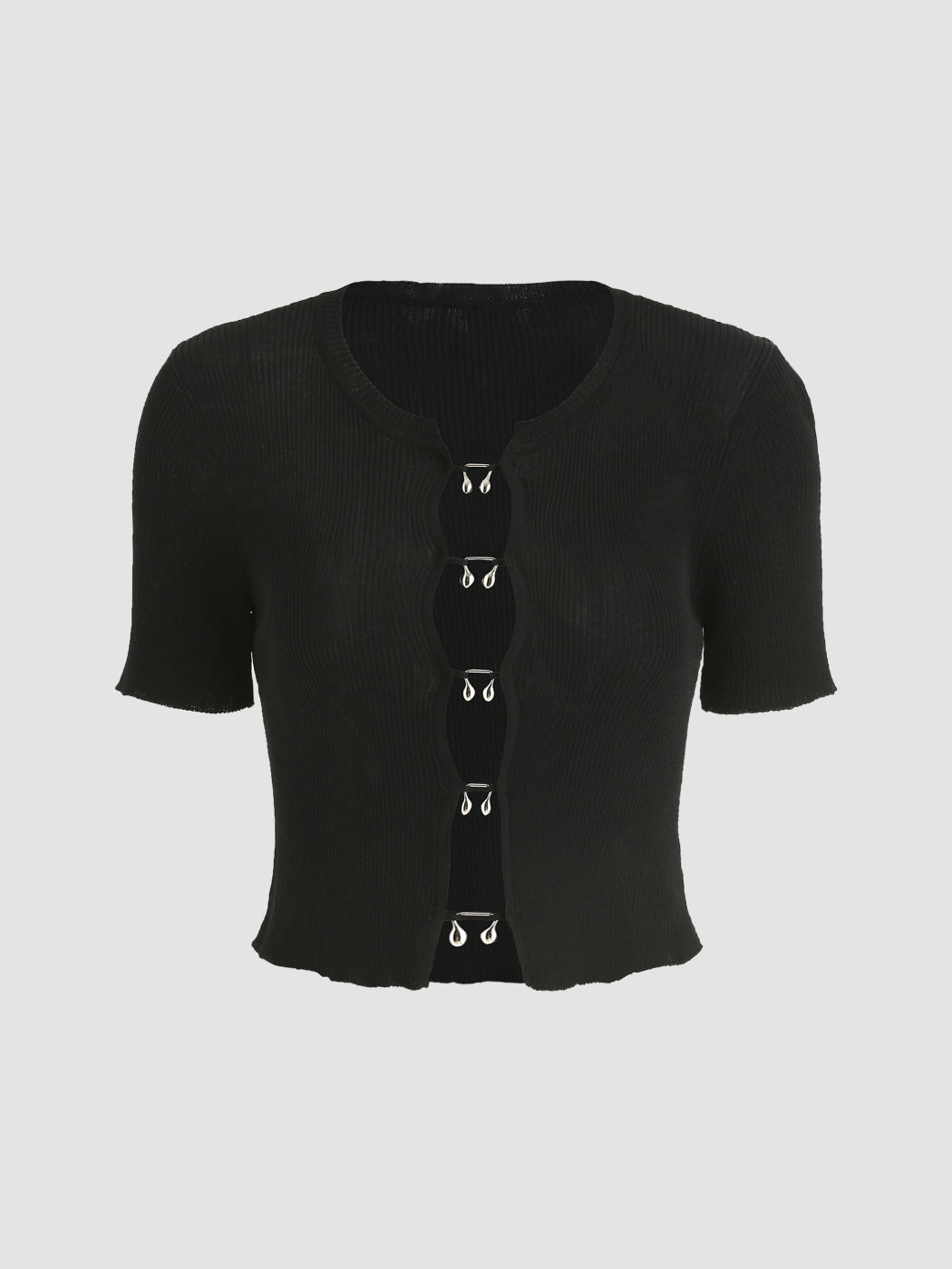 Hot Solid Rib Knit Crop Top