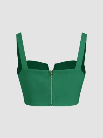 Solid V-Wire Crop Top