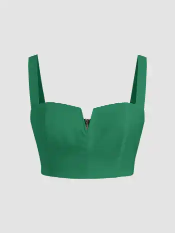 Solid V-Wire Crop Top
