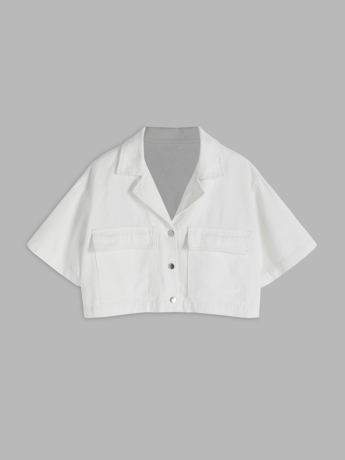 Chemise en jean courte à manches courtes