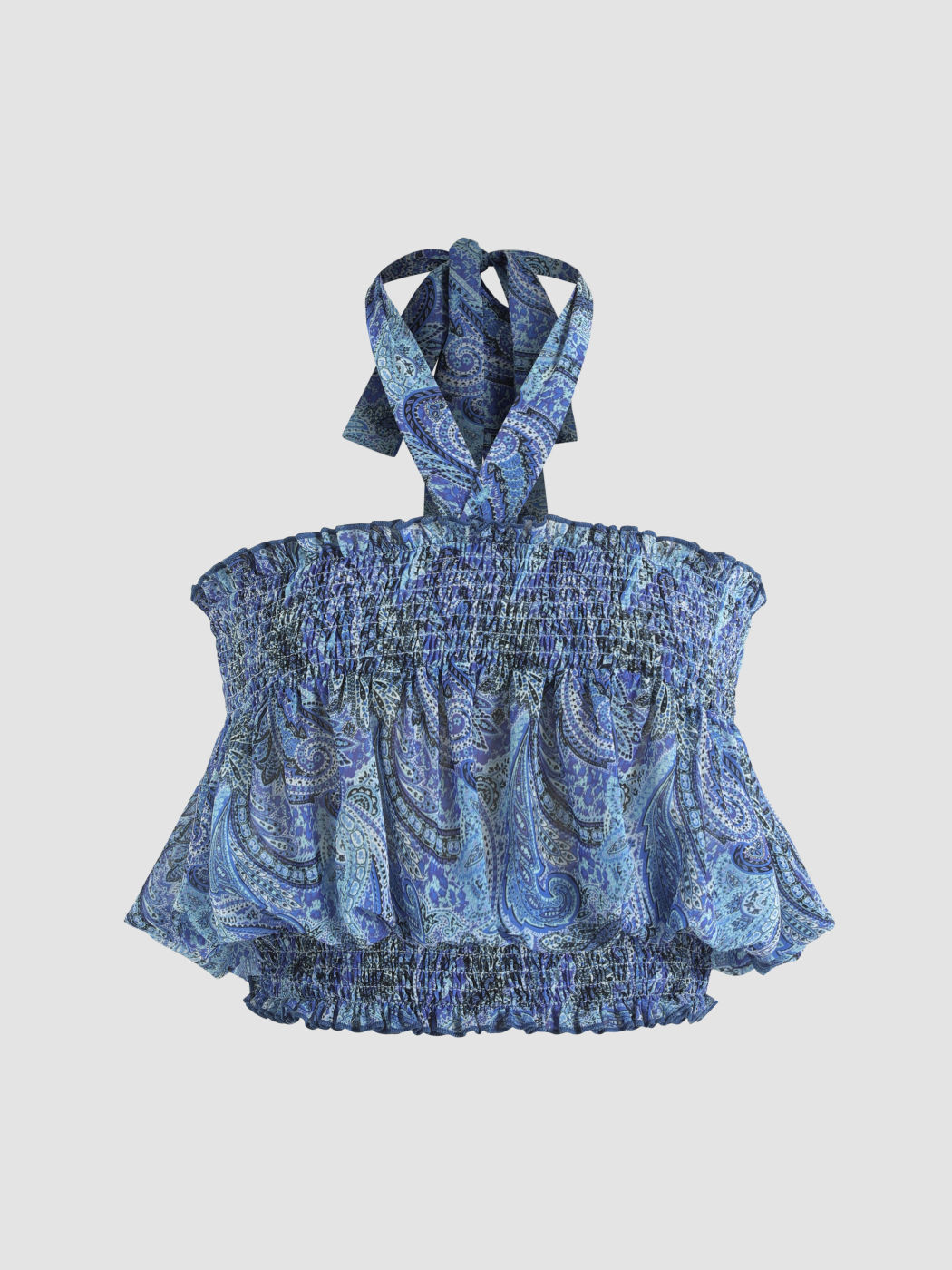 Boho Paisley Halter Top For Picnic Vacation