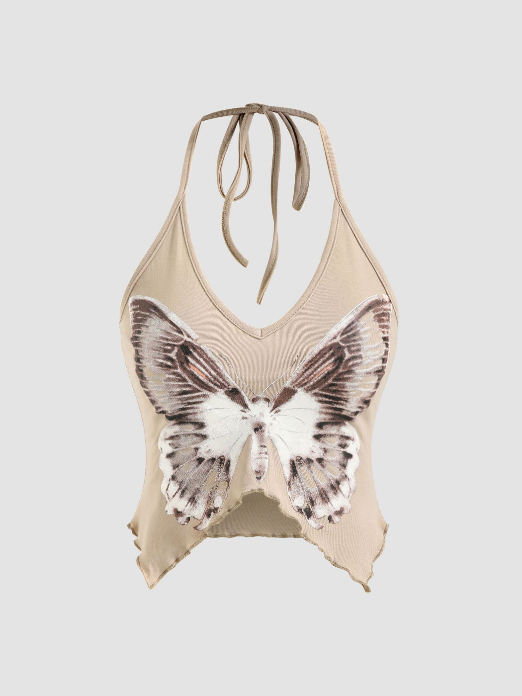 Schmetterlingsmuster Halter Top