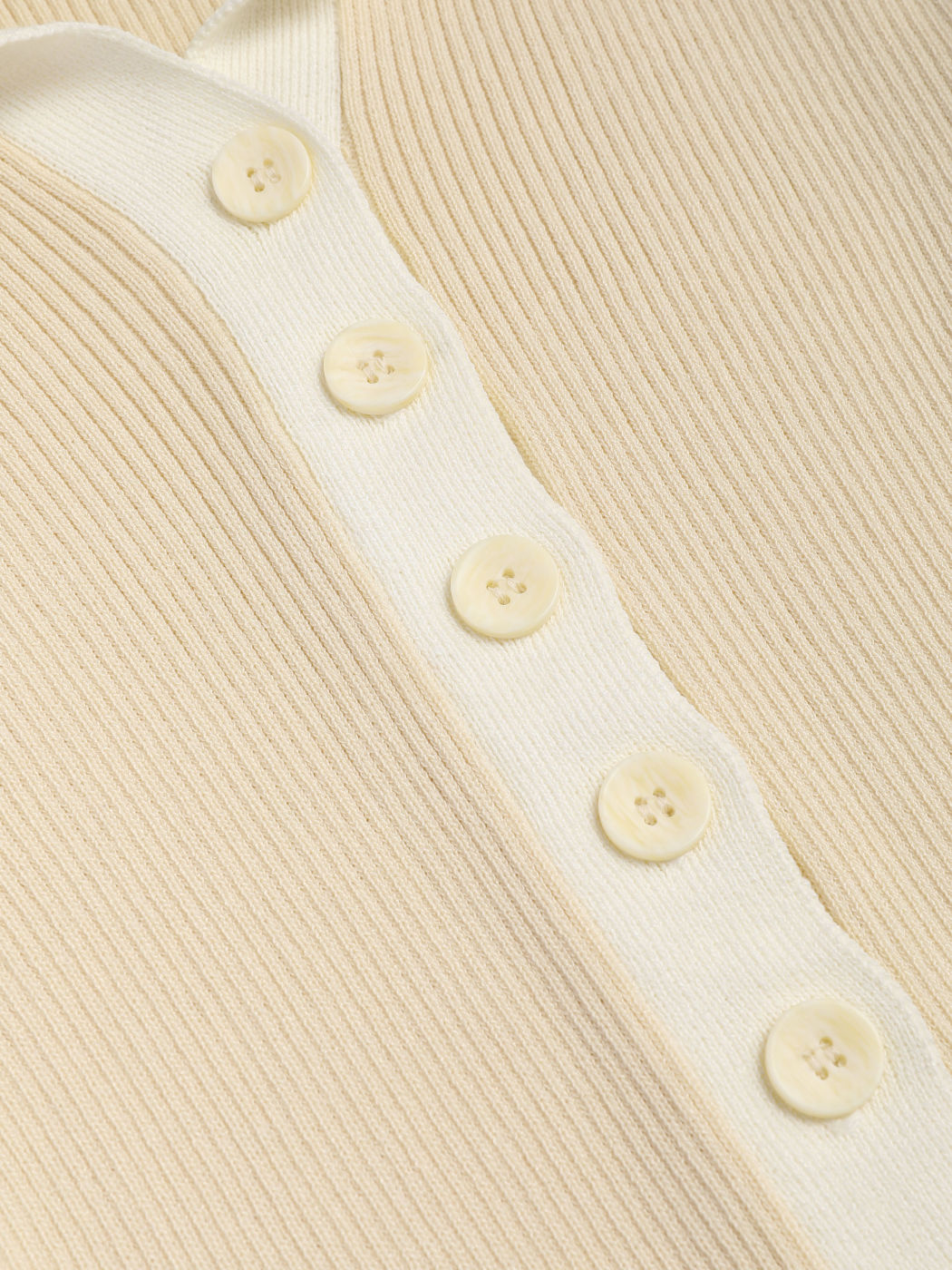 Knit Button Up Rib Mini Dress