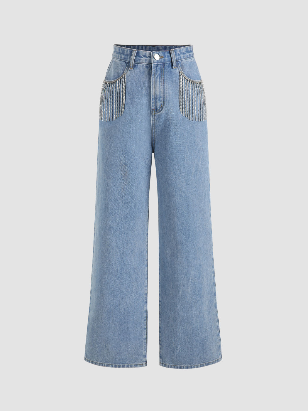 Diamond Tassels Denim Trousers