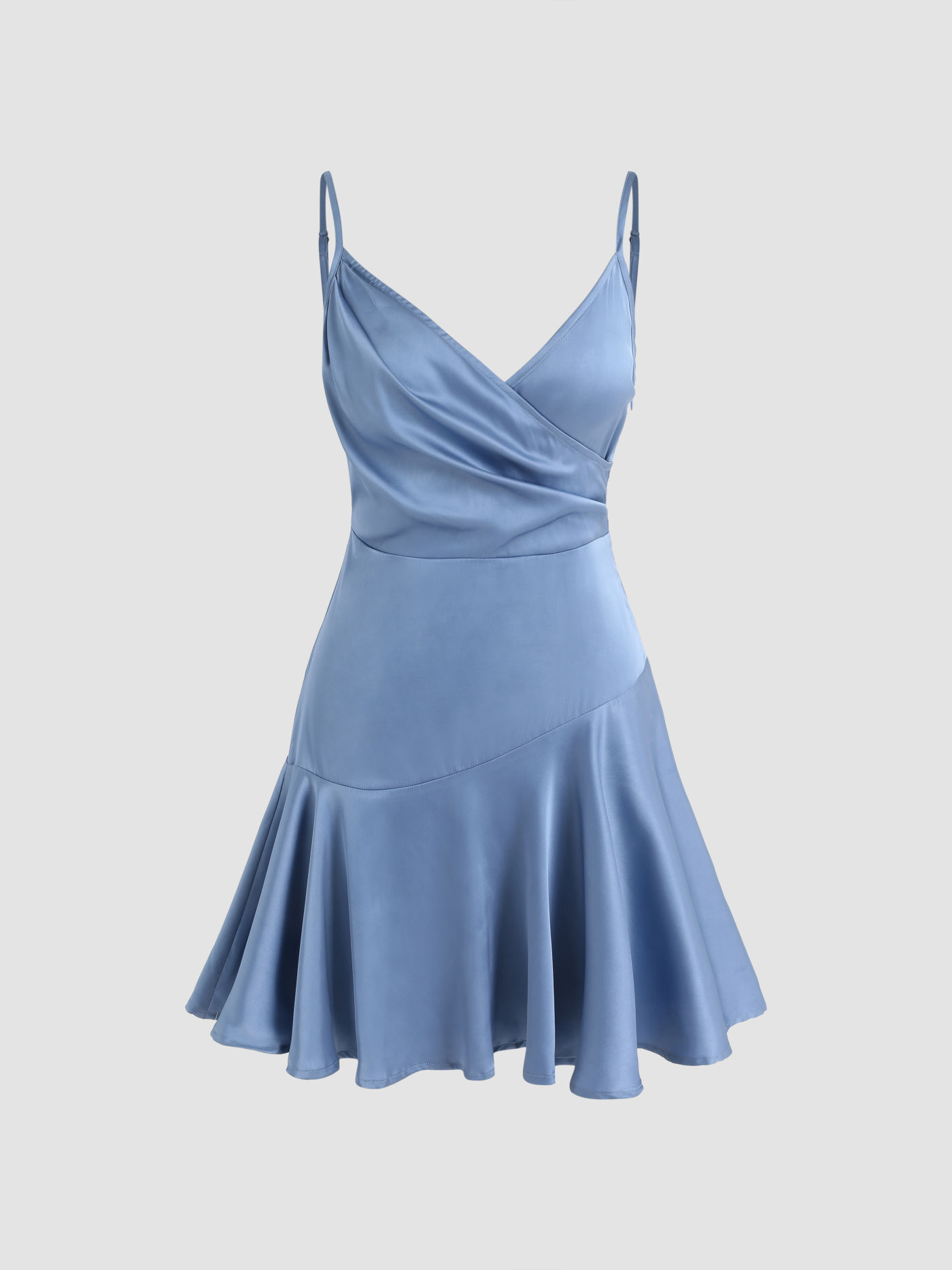 Gerafftes Minikleid aus Satin