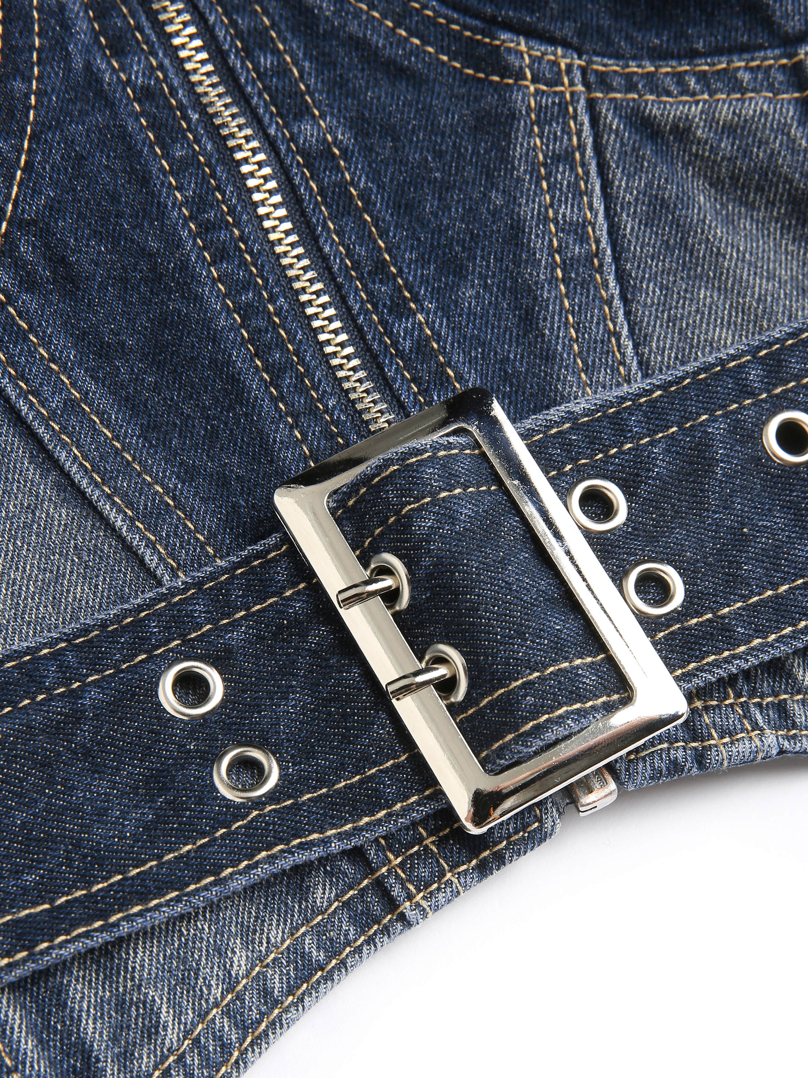 Maison Special / メゾンスペシャル | Multi Denim Wrap Belt マルチデニムラップベルト ビスチェ | – KLD