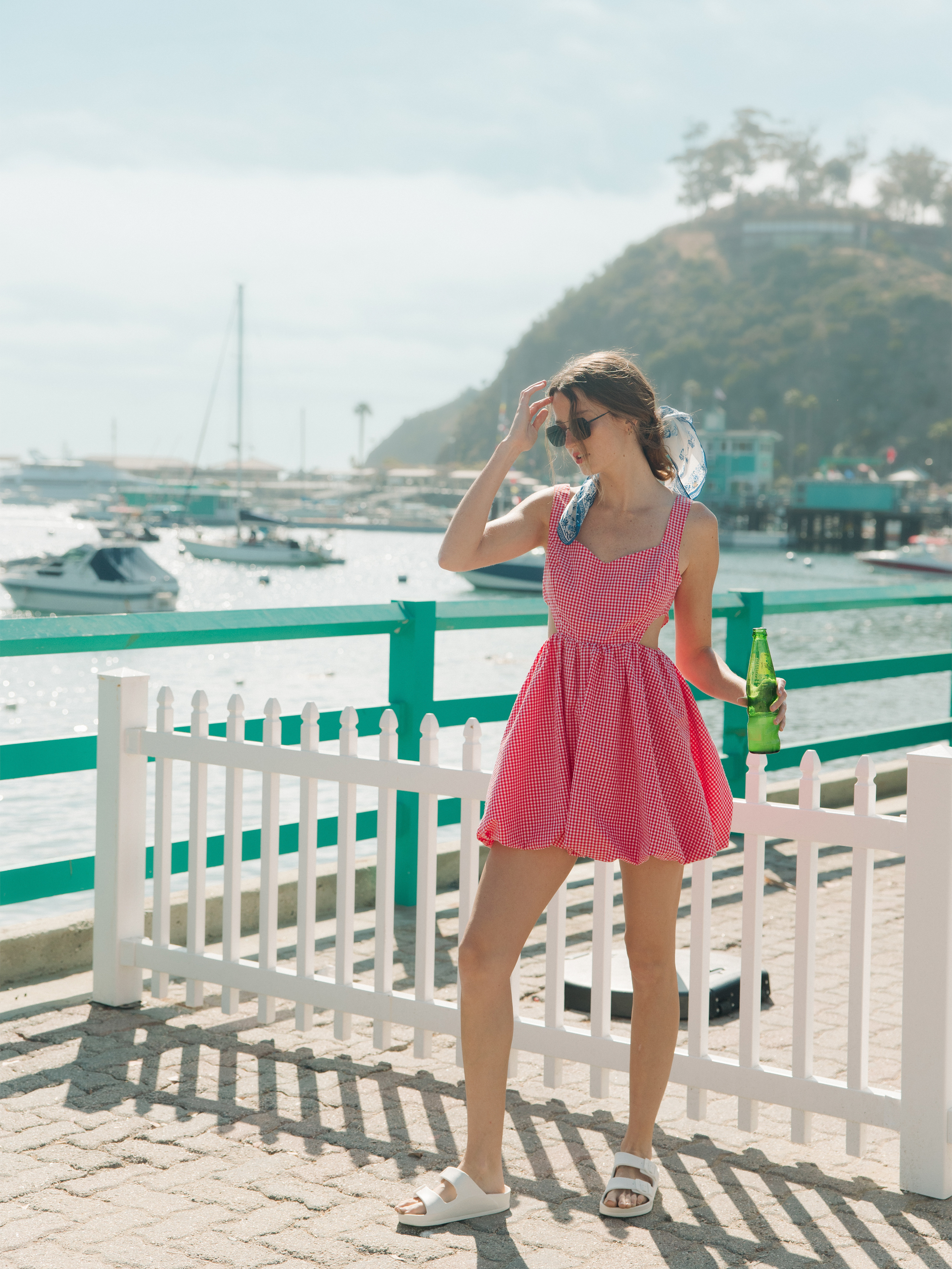 Pink Picnic Gingham Mini Dress