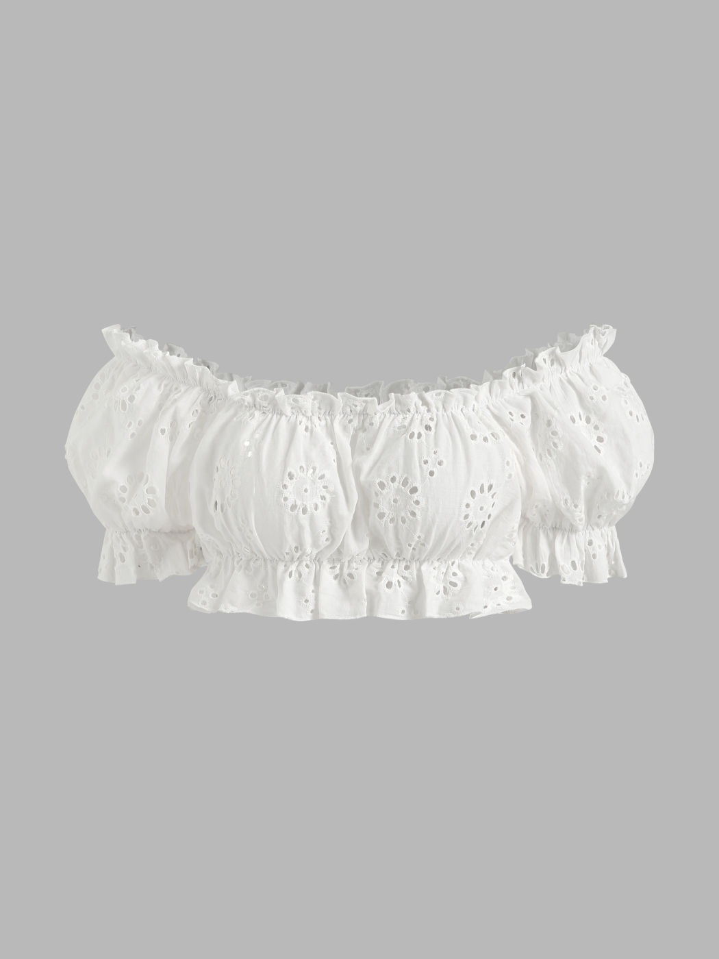 Solid Hollow Out Crop Top