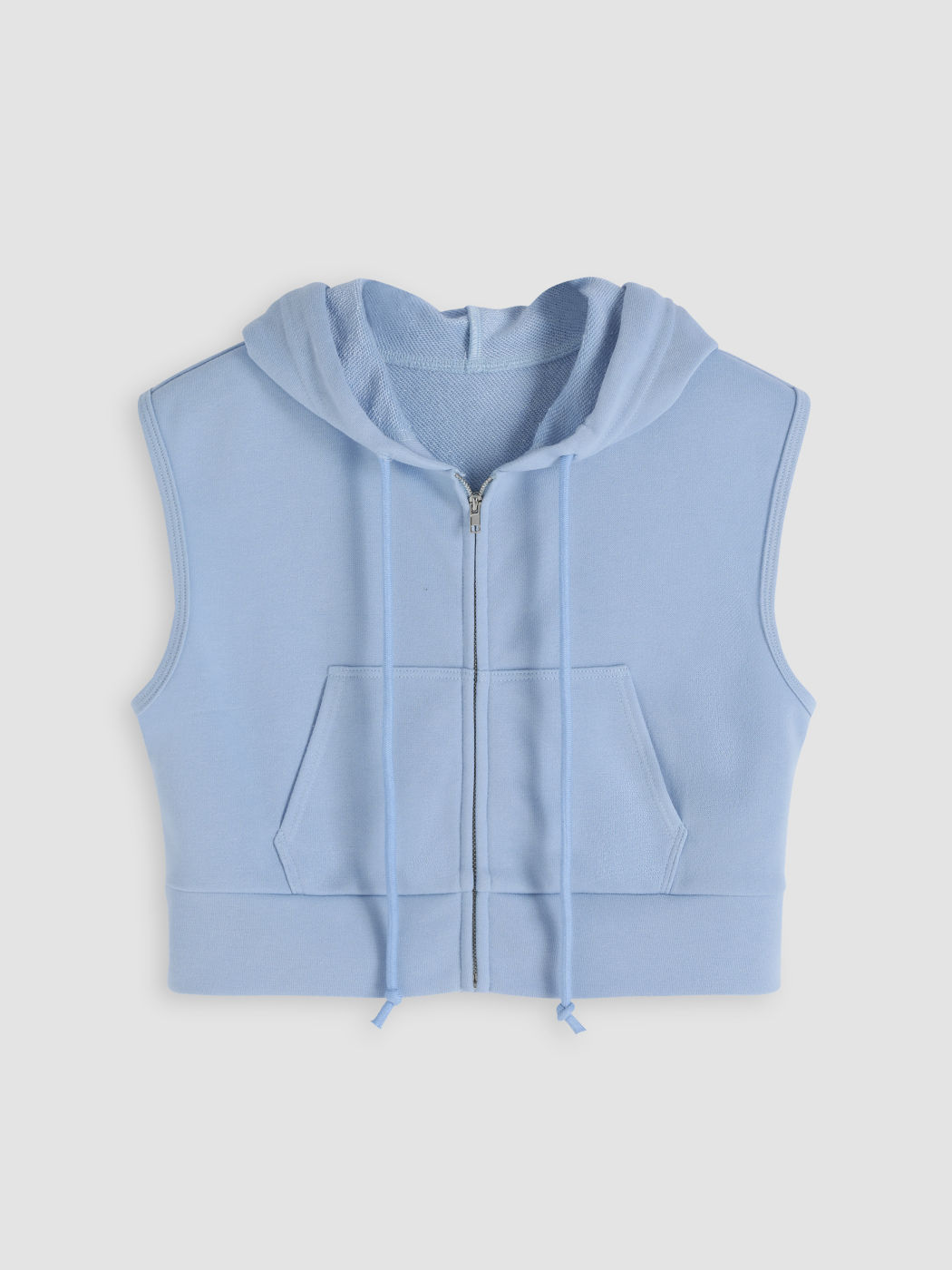 Ärmelloser Hoodie mit Reißverschluss