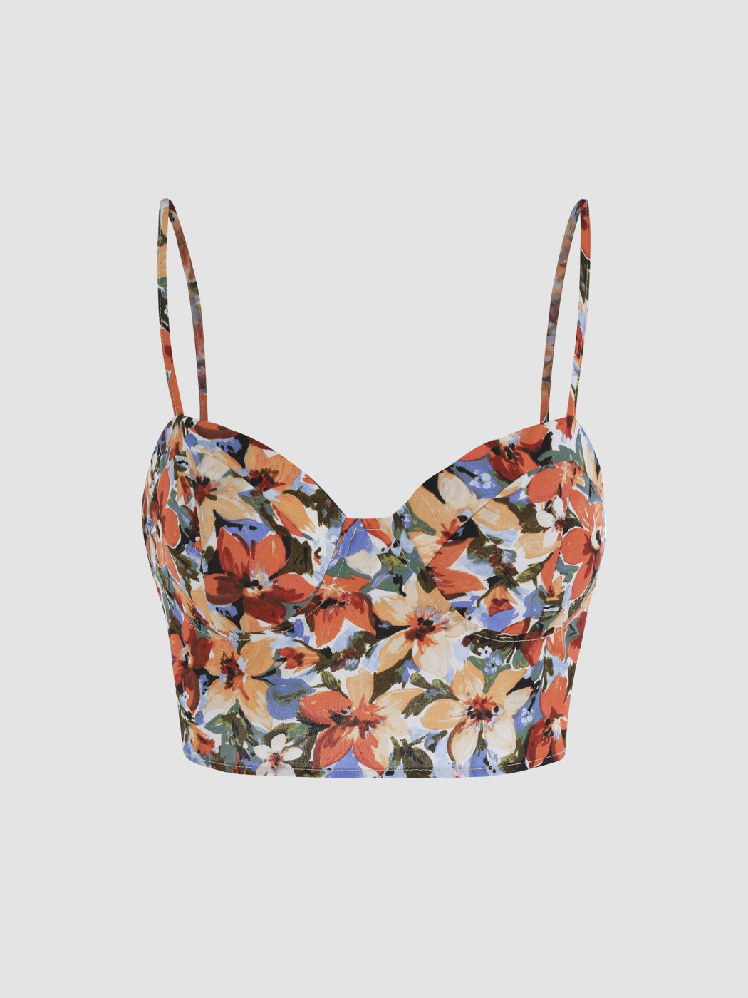 Floral Shirred Tank Top